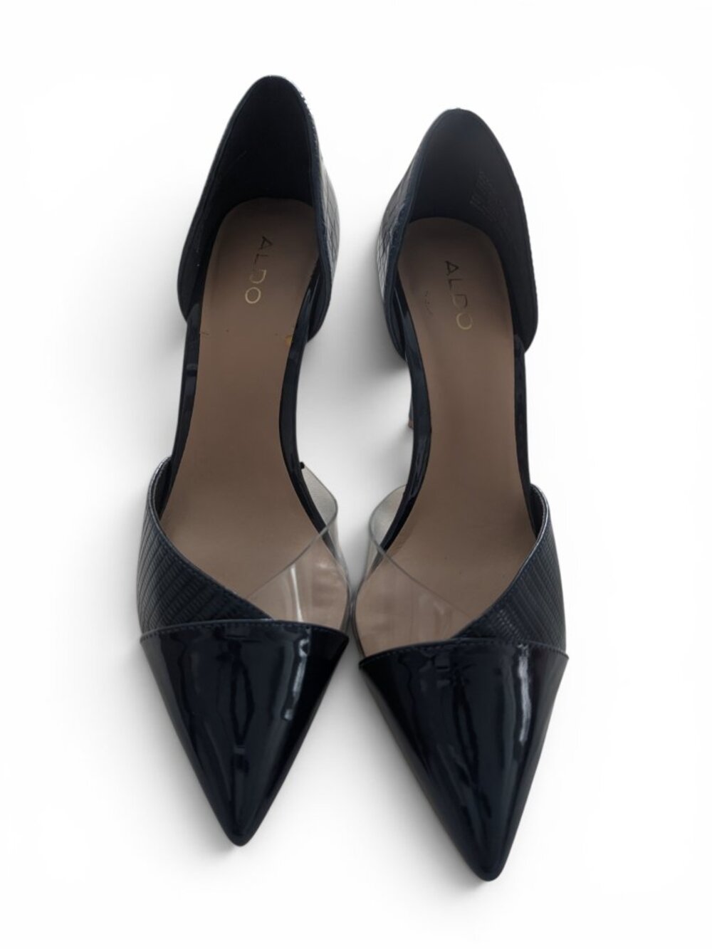 Aldo D'Orsay Pointed Toe Pumps Size 9 Navy EUC